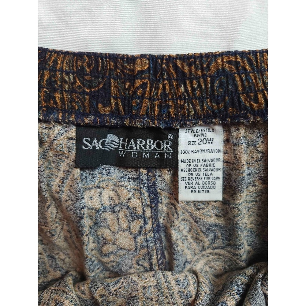 Vtg 90s Sag Harbor Skirt 20W Paisley Whimsigoth Grannycore Earthy Festivalwear - Picture 4 of 7